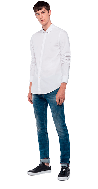 Camisa-Para-Hombre-Shirt-Blanco-S-Replay