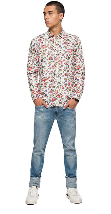 camisa-para-hombre-printed-cotton-dobby-replay