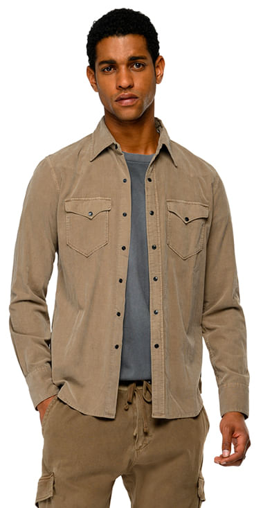 Camisa-Para-Hombre-Garment-Dyed-28W-Corduroy-Replay
